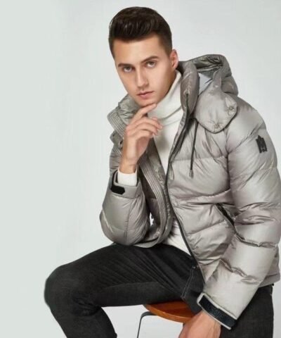 Mackage Jonas Foil Shield Down Jacket In Grey