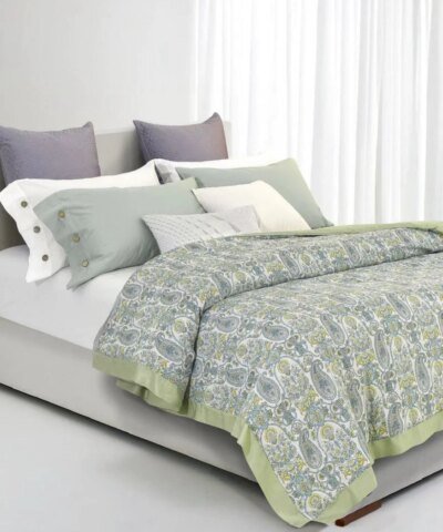Ralph Lauren Home Paisley Series Cool Comforter In Soft Green Multi