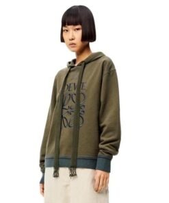 Loewe Anagram Logo-Embroidered Cotton Hoodie