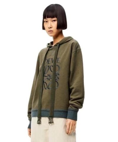 Loewe Anagram Logo-Embroidered Cotton Hoodie