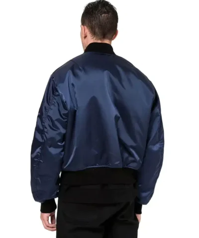 Heron Preston Blue Short Bomber Jacket
