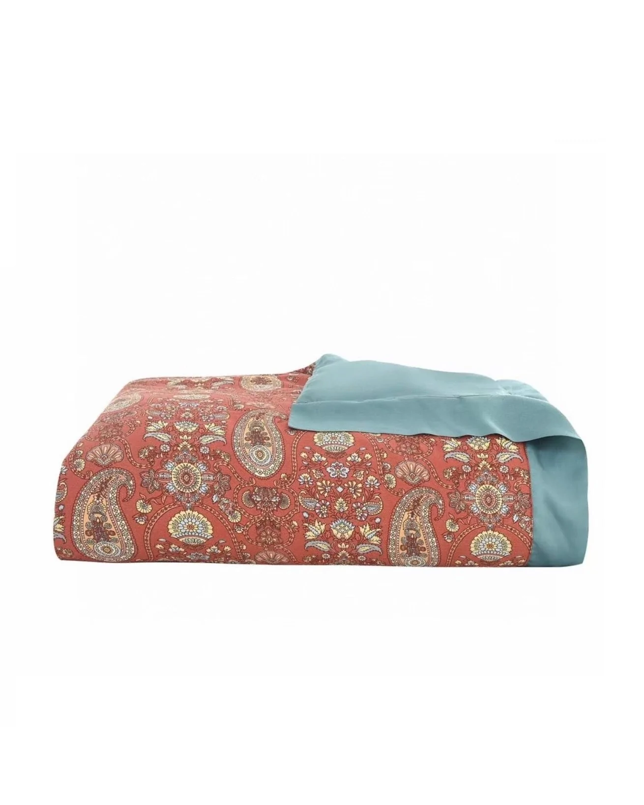 Ralph Lauren Home Paisley Series Cool Comforter In Soft Red Multi