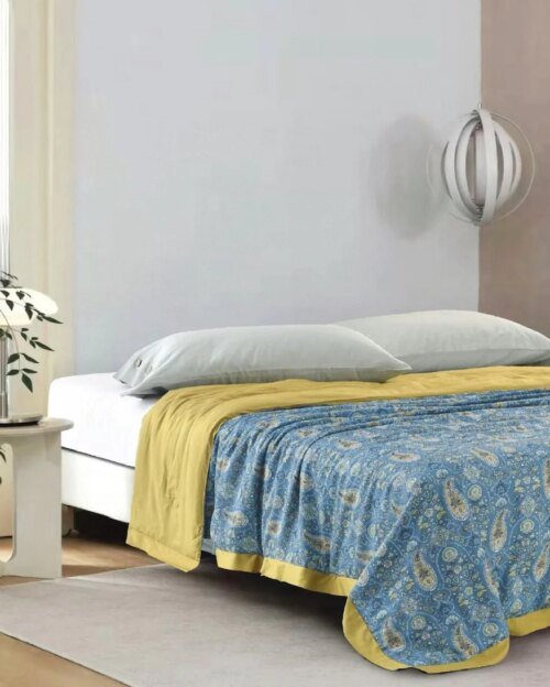 Ralph Lauren Home Paisley Series Cool Comforter In Soft Blue Multi