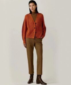 ICICLE Counter Genuine Jacquard Cashmere Wool Knitted Cardigan