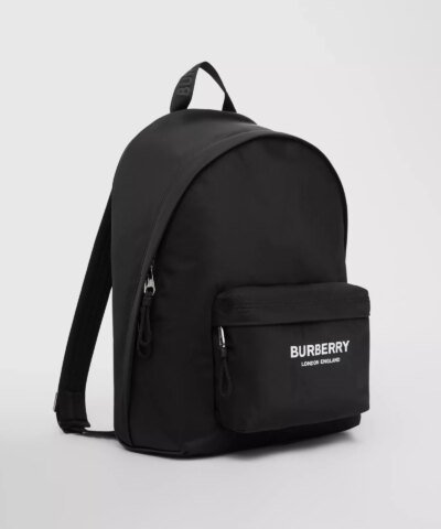 Burberry Logo Print Nylon Backpack