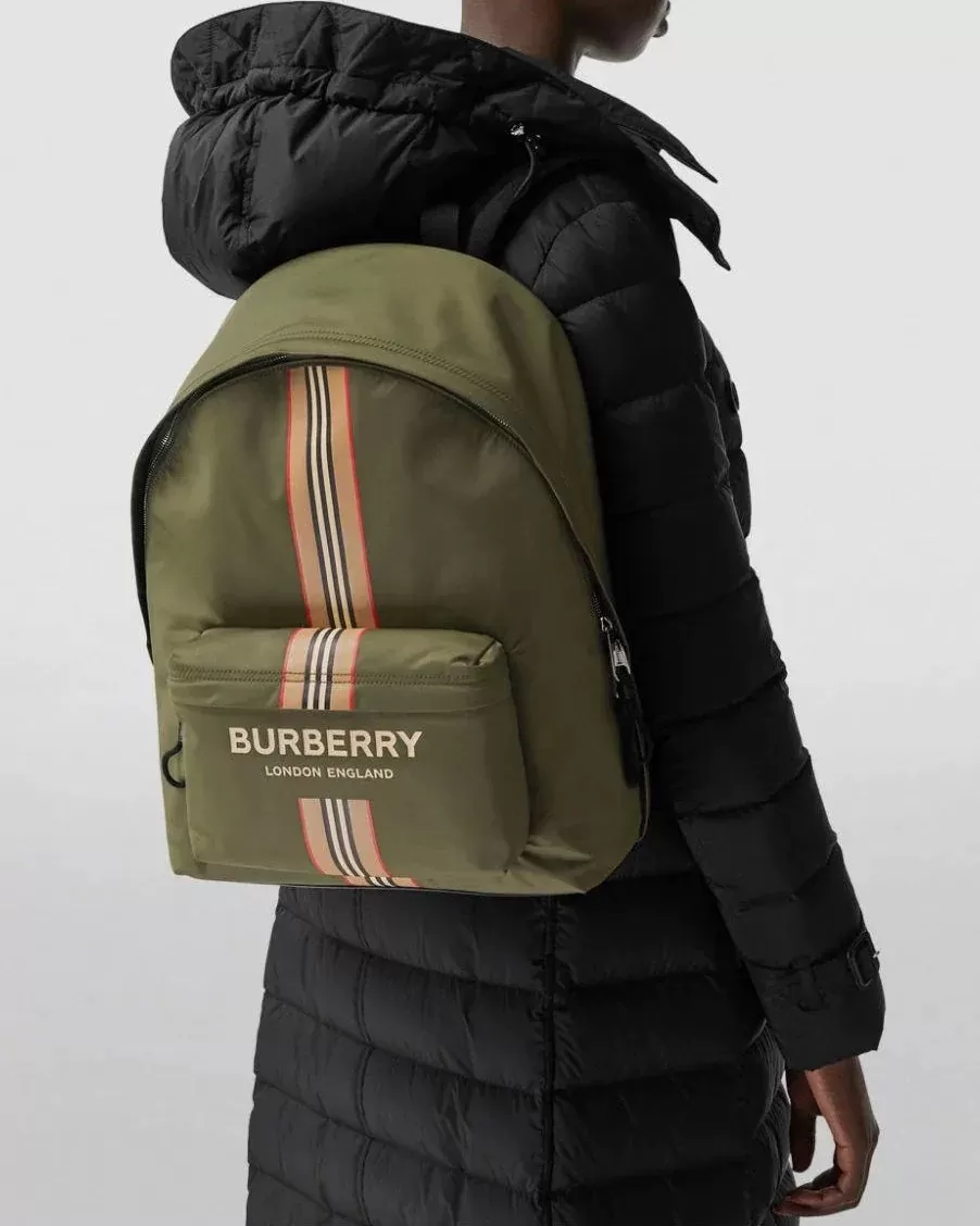 Burberry Women's Econyl Icon Stripe Backpack