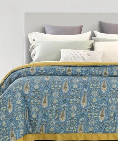 Ralph Lauren Home Paisley Series Cool Comforter In Soft Blue Multi