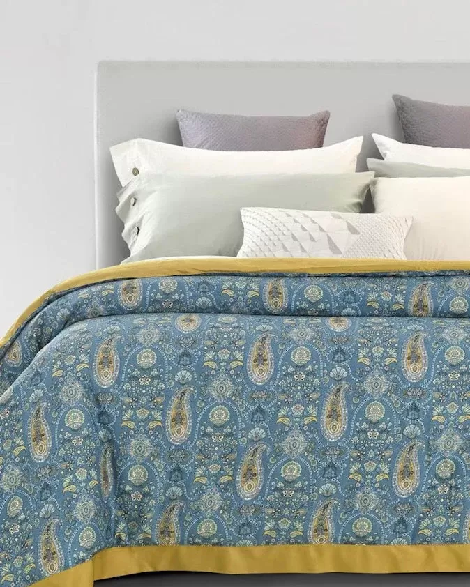 Ralph Lauren Home Paisley Series Cool Comforter In Soft Blue Multi