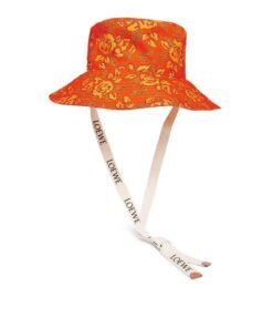 Loewe Paula's Ibiza Cotton Bucket Hat In Orange