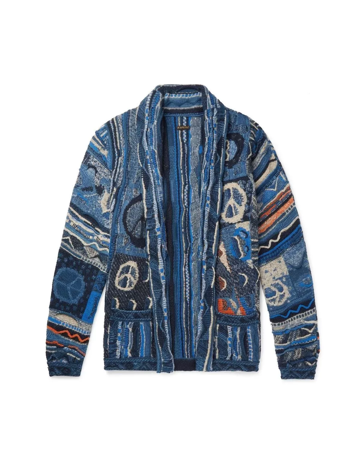 Kapital Men's Cotton-Blend Jacquard Cardigan