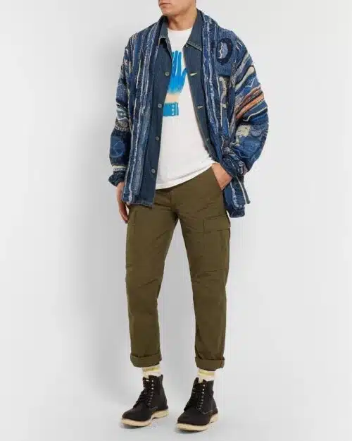 Kapital Men's Cotton-Blend Jacquard Cardigan