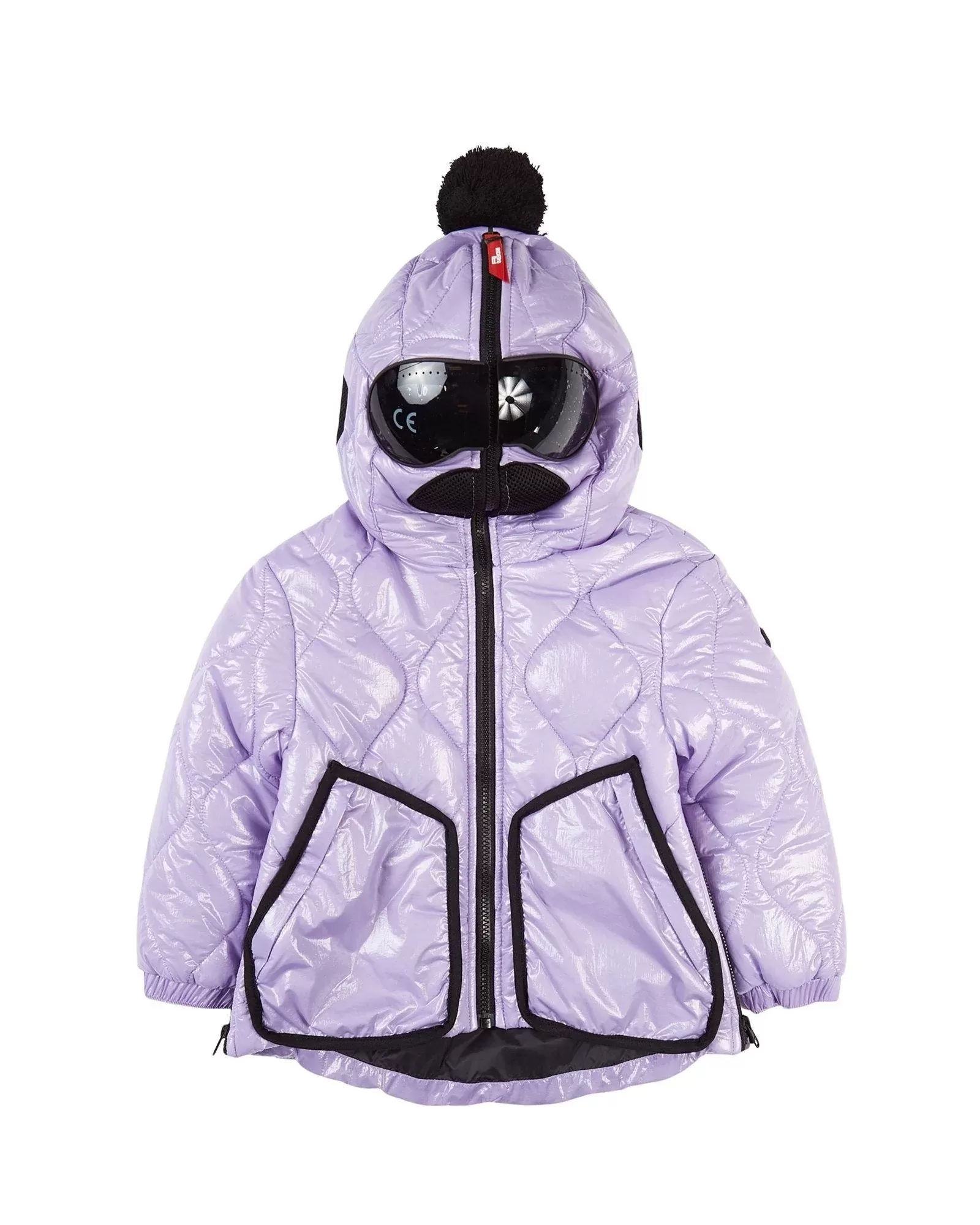 Ai Riders Purple Pom Pom Google Ski Jacket