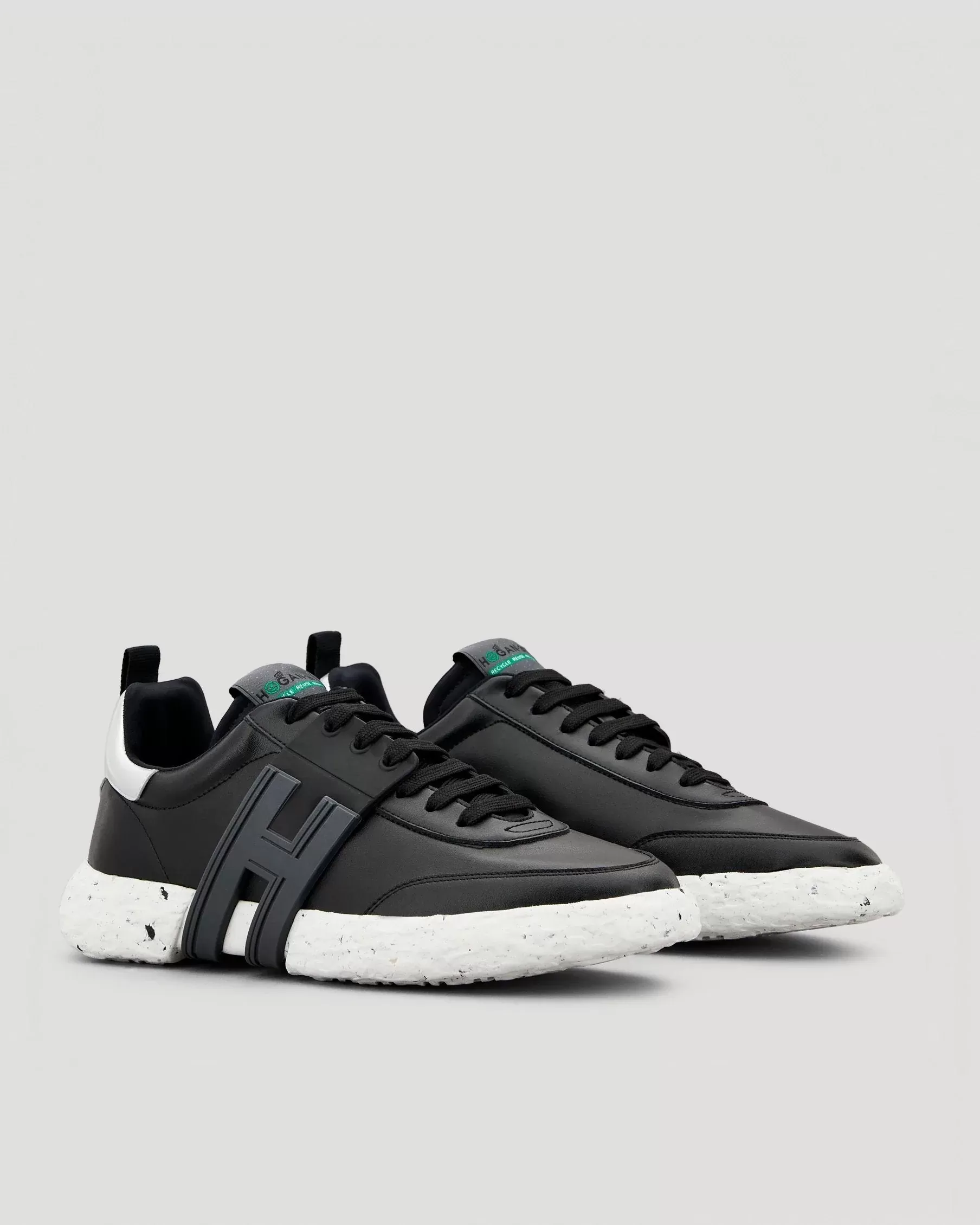 Hogan 3R Black Lace-Up Sneakers