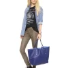 Annabel Ingall Isabella Large Leather Tote. Navy