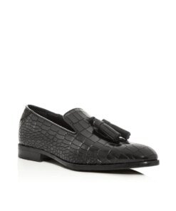 Jimmy Choo Men's Foxley Croc-Embossed Leather Smoking Slippers