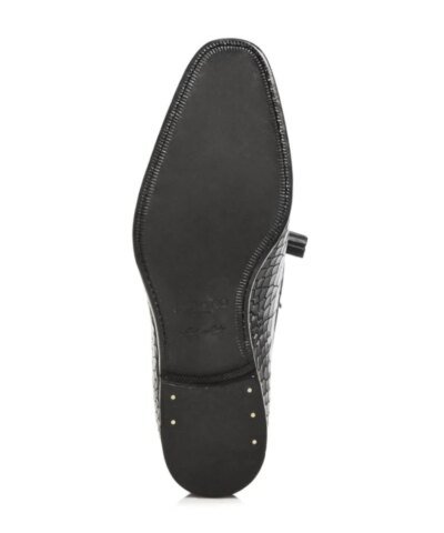 Jimmy Choo Men's Foxley Croc-Embossed Leather Smoking Slippers