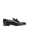 Jimmy Choo Men's Foxley Croc-Embossed Leather Smoking Slippers