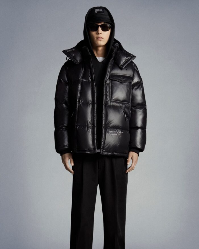 Moncler X FRGMT Anthemyx Quilted Shell Hooded Down Jacket, Black