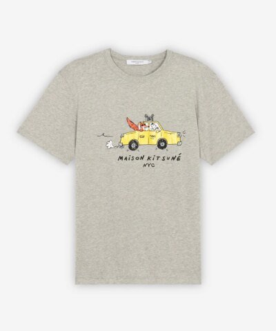 Maison Kitsuné Women's Oly Taxi Fox Classic Tee-Shirt in Grey