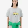 Maison Kitsuné Women's Oly Taxi Fox Classic Tee-Shirt in Grey