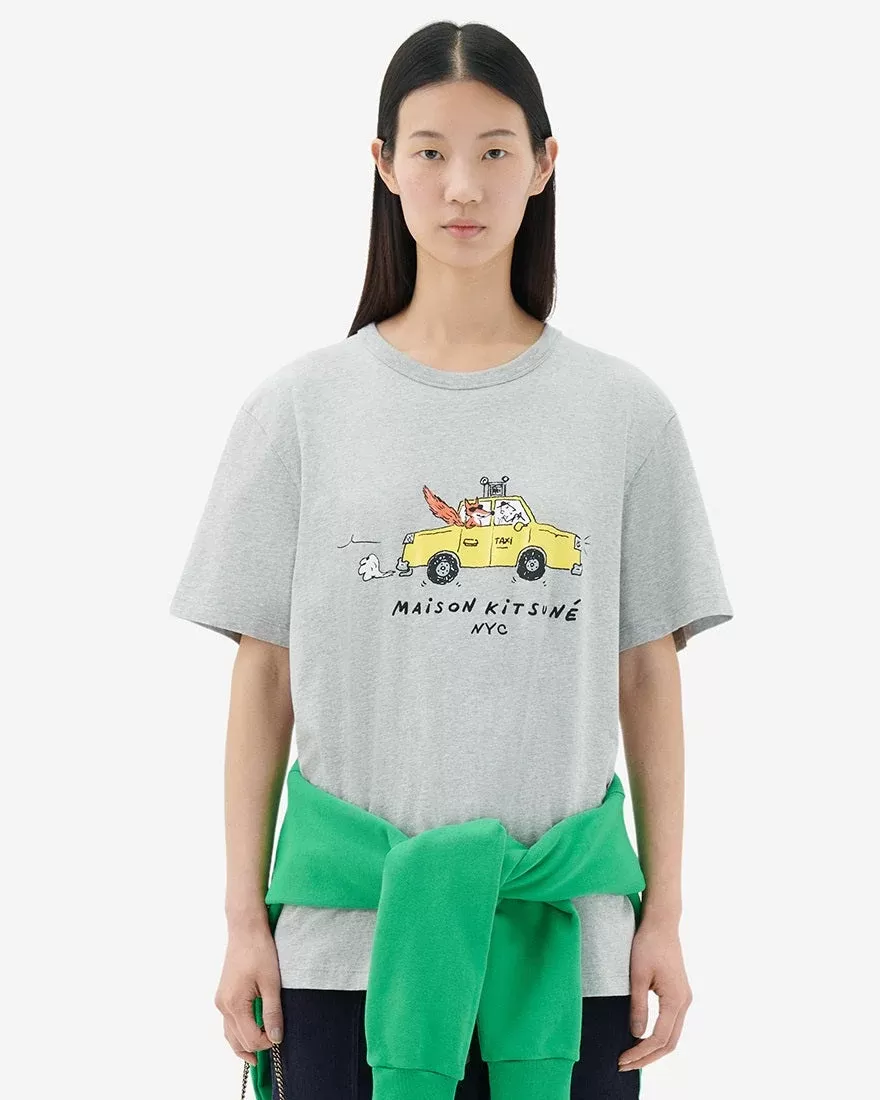 Maison Kitsuné Women's Oly Taxi Fox Classic Tee-Shirt in Grey