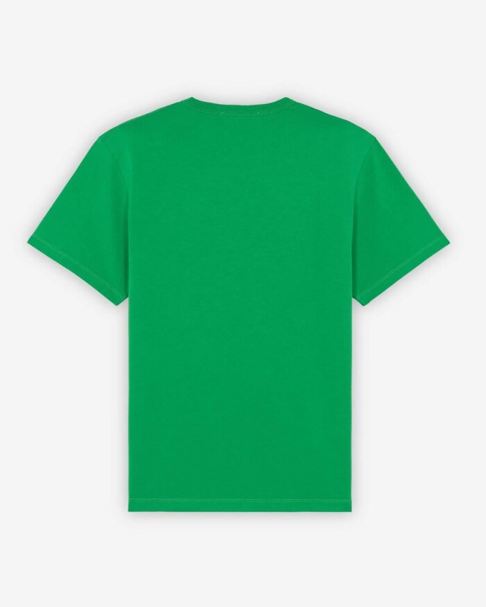 Maison Kitsuné Men's Oly Taxi Fox Classic Tee-Shirt in Green
