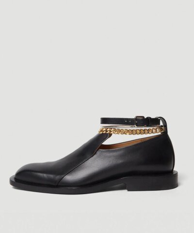 Jil Sander Anklet Loafers in Black
