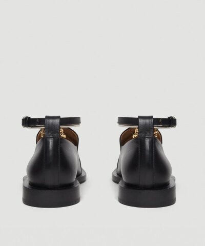 Jil Sander Anklet Loafers in Black