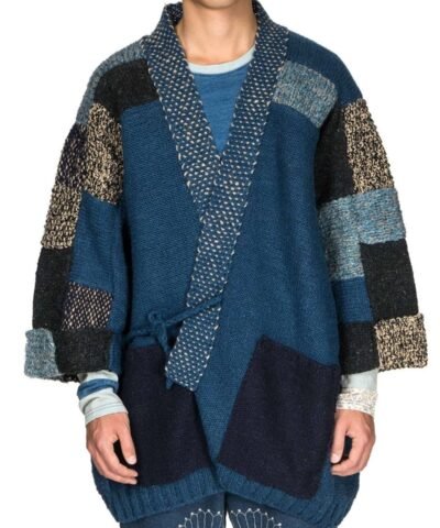 Kapital Men's Hand Knit Tsugihagi Kesa Cardigan