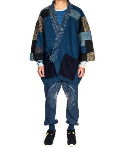 Kapital Men's Hand Knit Tsugihagi Kesa Cardigan