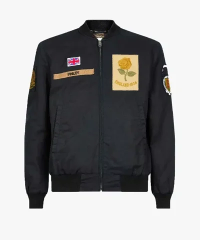 Kent & Curwen Men's Rose Patch Bomber Jacket
