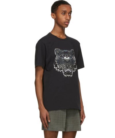 Kenzo Black Gradient Tiger T-Shirt, Black