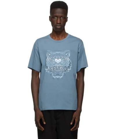 Kenzo Black Gradient Tiger T-Shirt, Blue