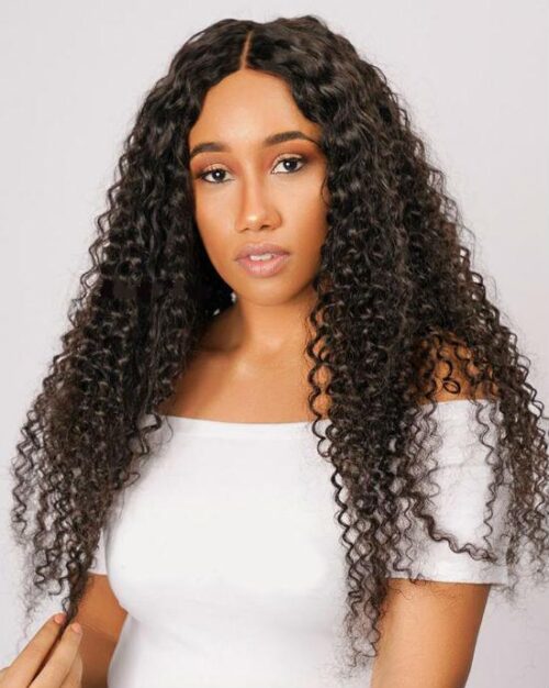 Cranberry Brazilian Virgin Curly Hair 3 Bundles With 4*4 Lace Closure