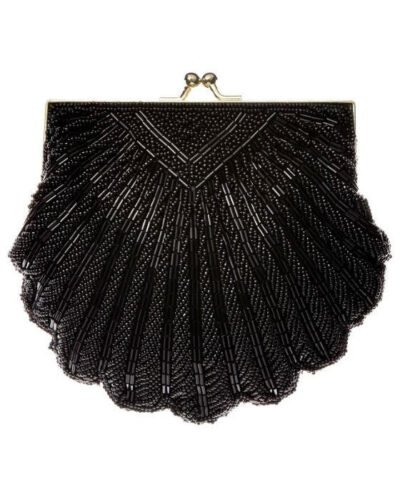 La Regale Shell Beaded Evening Clutch