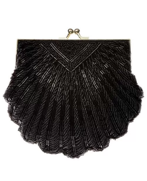 La Regale Shell Beaded Evening Clutch