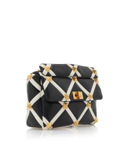 Valentino Garavani Large Roman Stud Leather Shoulder Bag