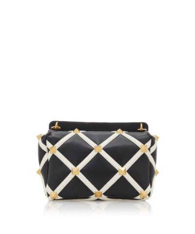 Valentino Garavani Large Roman Stud Leather Shoulder Bag