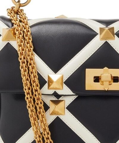 Valentino Garavani Large Roman Stud Leather Shoulder Bag