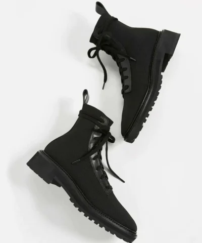 Loeffler Randall Brady Stretch Knit Combat Boots