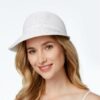 August Hats White Sequin Stud Framer Hat