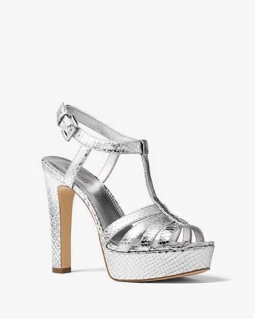 Michael Michael Kors  Catalina Glitter T-Strap Platform Sandals