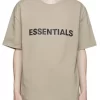 Essentials Men's Boxy T-Shirt Applique Logo Olive/Khaki