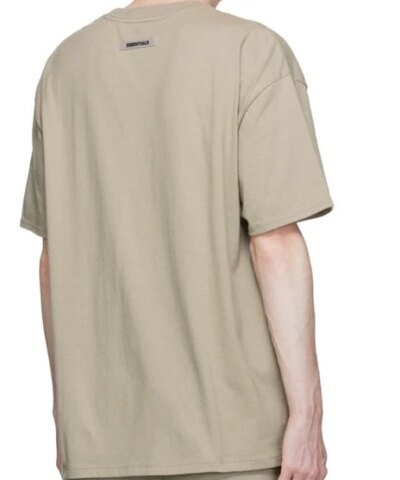 Essentials Men's Boxy T-Shirt Applique Logo Olive/Khaki