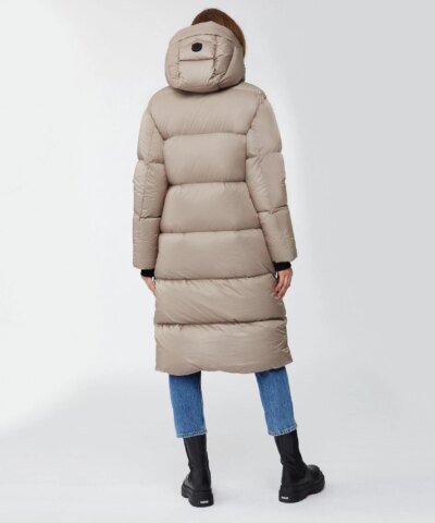 Mackage Eliane Foil Shield Maxi Down Coat With Pillow Collar