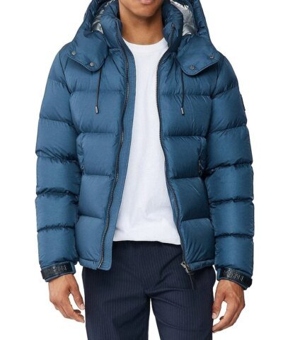 Mackage Jonas Foil Shield Down Jacket In Blue
