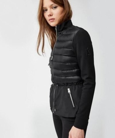 Mackage JOYCE Mixed-Media Jacket With Peplum
