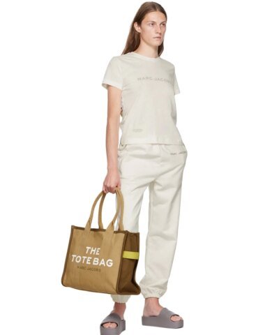 Marc Jacobs Khaki 'The Colorblock Large Tote Bag' Tote