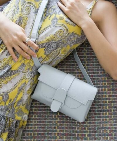 Senreve Aria Leather Belt Bag, Ice