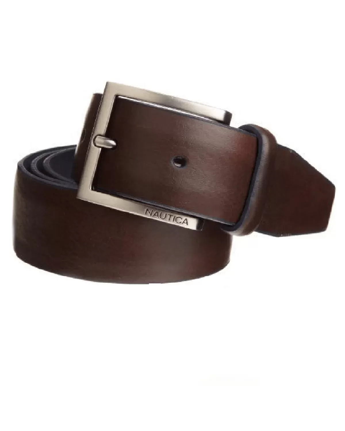 Nautica Men's Domed Feather Edge Dress Belt